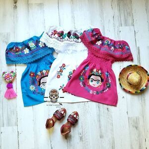 Mexican Cinco de Mayo Dress Frida Kahlo 4T